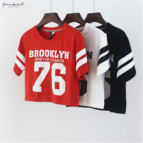 76 summer brooklyn new printed fashion women t-shirt punk crop cotton t-shirt female dance t shirt, White
76 summer brooklyn new printed fashion women t-shirt punk crop cotton t-shirt female dance t shirt, White