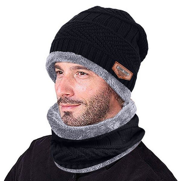 winter knitted hat scarf set for men warm thicken fleece beanie hat scarf set solid knit windproof outdoor ski cap ring, Blue;gray
winter knitted hat scarf set for men warm thicken fleece beanie hat scarf set solid knit windproof outdoor ski cap ring, Blue;gray