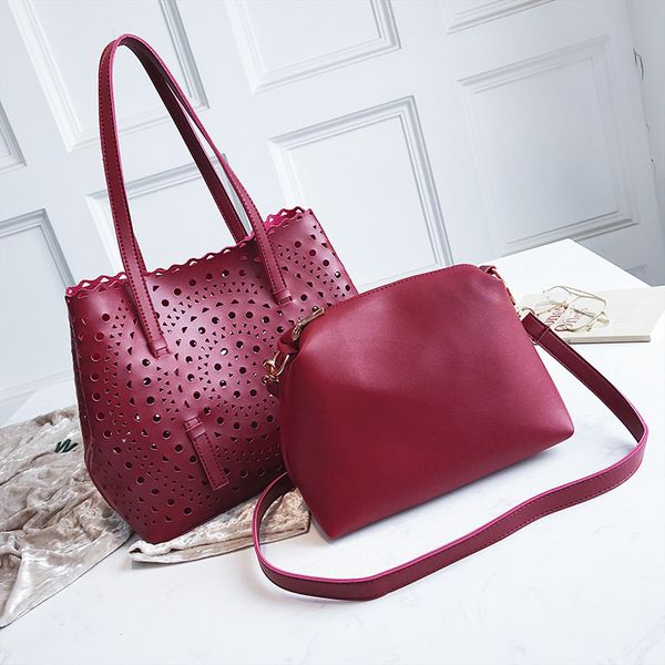 2019 new fashion korean version hollowed out pu tote bag single room oblique span woman bag two-piece lady girl fashion clas
2019 new fashion korean version hollowed out pu tote bag single room oblique span woman bag two-piece lady girl fashion clas