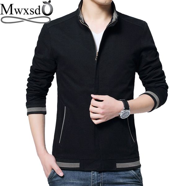 mwxs brand casual men spring autumn cotton slim fit jacket men's slim fit stander collar jacket and coat male soft outwear, Black;brown
mwxs brand casual men spring autumn cotton slim fit jacket men's slim fit stander collar jacket and coat male soft outwear, Black;brown