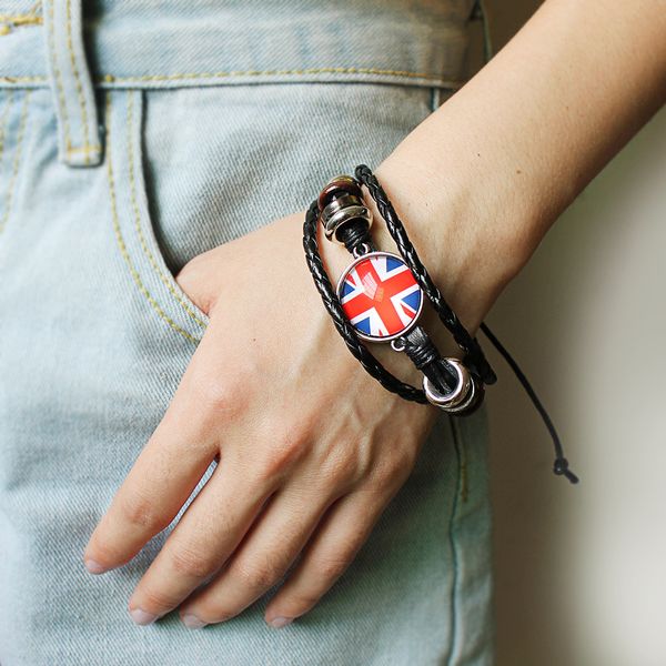 Manual Braided Bracelet diy2018 world flag punk leather bracelet from Europe and America is available in all countries
Manual Braided Bracelet diy2018 world flag punk leather bracelet from Europe and America is available in all countries