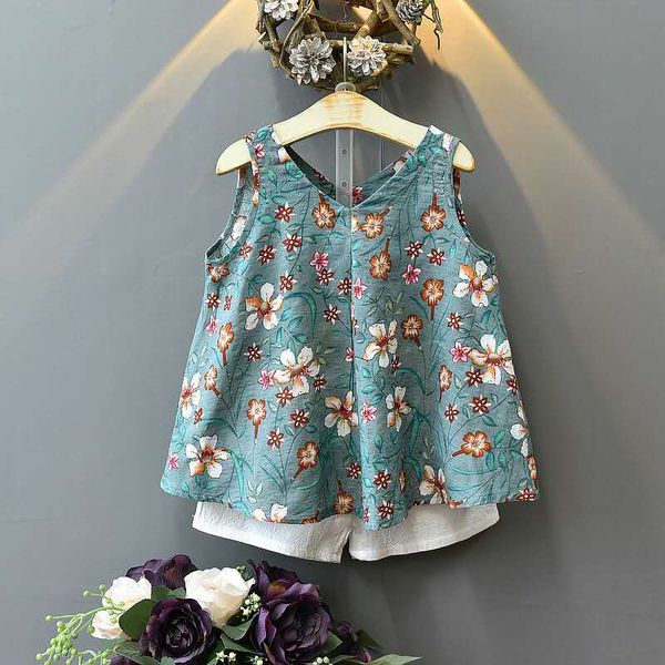 kids designer clothes girls summer clothing sleeveless flower loose clothes and shorts medium and small girls outfits, White
kids designer clothes girls summer clothing sleeveless flower loose clothes and shorts medium and small girls outfits, White