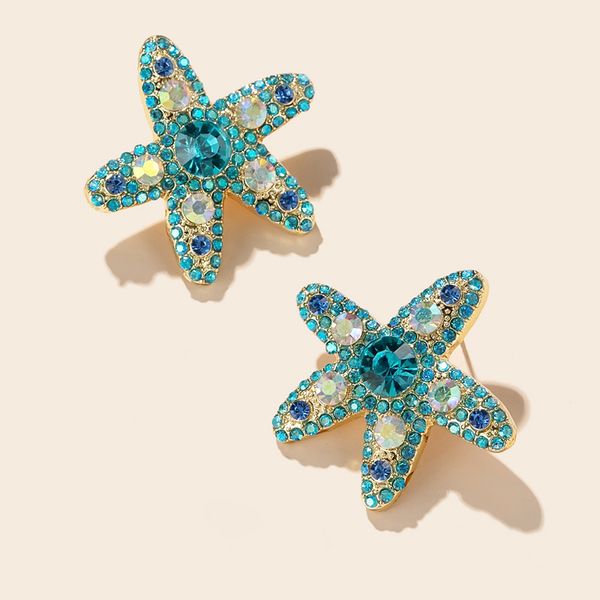 blue rhinestone starfish stud earring for women gem glass metal alloy earrings brincos jewelry accessories 14228, Golden;silver
blue rhinestone starfish stud earring for women gem glass metal alloy earrings brincos jewelry accessories 14228, Golden;silver
