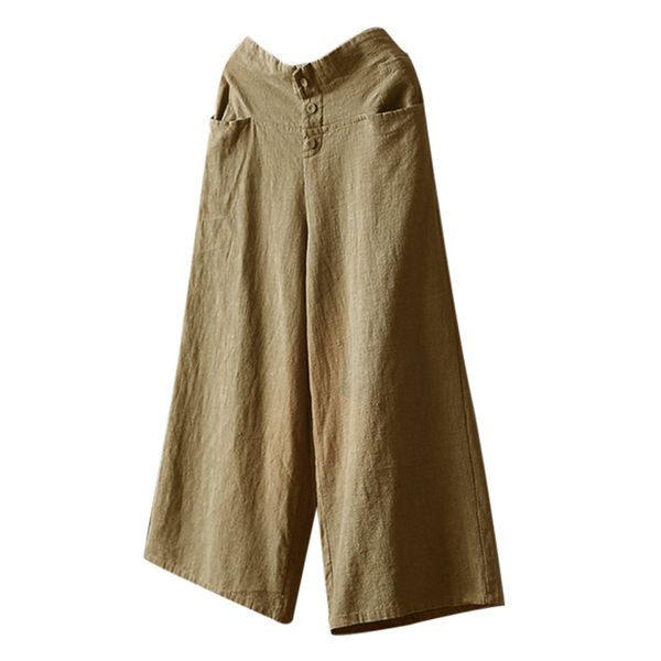 new fashion women palazzo high waist wide leg culottes cotton linen trousers loose pants w313, Blue
new fashion women palazzo high waist wide leg culottes cotton linen trousers loose pants w313, Blue