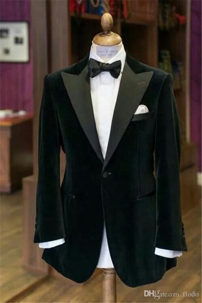 two piece velvet wedding groomsmen tuxedos for groom wear 2017 peaked lapel custom made mens suits (jacket + pants + tie, Black;gray
two piece velvet wedding groomsmen tuxedos for groom wear 2017 peaked lapel custom made mens suits (jacket + pants + tie, Black;gray
