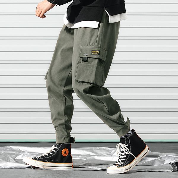 4 colors new mens high street style sweatpants workwear casual pants loose multi-pocket fashionable mens pants, Black
4 colors new mens high street style sweatpants workwear casual pants loose multi-pocket fashionable mens pants, Black