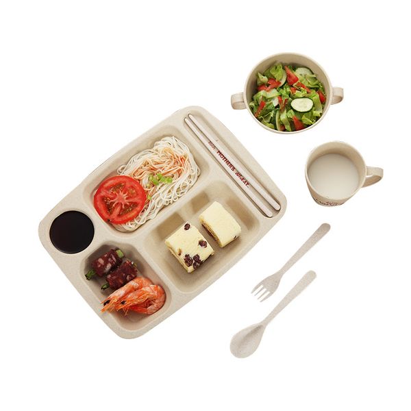 natural degradable wheat straw tableware set children feeding plate with bowl fork spoon cup set dinnerware baby bowl 6pcs/set
natural degradable wheat straw tableware set children feeding plate with bowl fork spoon cup set dinnerware baby bowl 6pcs/set