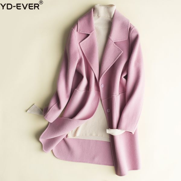 yd-ever autumn and winter double-sided pure cashmere coat woman jacket long loose wool suit collar new pure color cardigan, Black
yd-ever autumn and winter double-sided pure cashmere coat woman jacket long loose wool suit collar new pure color cardigan, Black