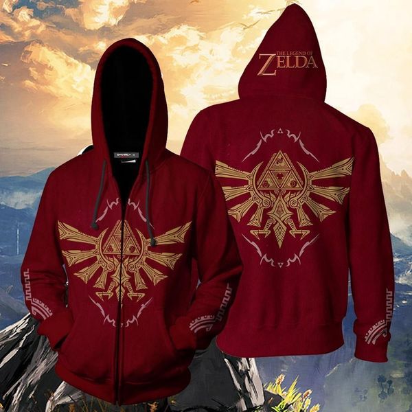 new the legend of zelda 3d print sweatshirt cosplay costume women men couple zipper hood top, Black
new the legend of zelda 3d print sweatshirt cosplay costume women men couple zipper hood top, Black