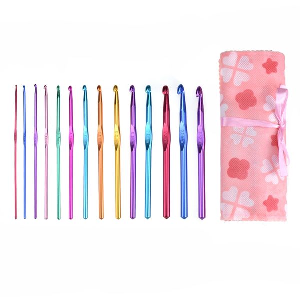 14pcs/set aluminum crochet hooks multicolor mixed 2-10mm knitting needles diy craft yarn sewing needle for mom's gift, Black
14pcs/set aluminum crochet hooks multicolor mixed 2-10mm knitting needles diy craft yarn sewing needle for mom's gift, Black