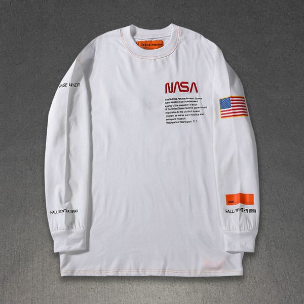 Mens Designer Hoodie Hip-hop Popular Logo HERON PRESTON x NASA Crane Loose Casual Letter Pattern Printing Long Sleeve T Shirts for Men
Mens Designer Hoodie Hip-hop Popular Logo HERON PRESTON x NASA Crane Loose Casual Letter Pattern Printing Long Sleeve T Shirts for Men