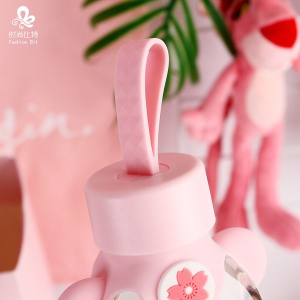 new cute glass bottle creative cartoon pink cherry blossom glass water cup with silicone cover for women girl drink bottles
new cute glass bottle creative cartoon pink cherry blossom glass water cup with silicone cover for women girl drink bottles