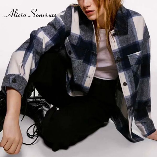 wool blends winter jacket women plaid color block woolen coat women's fashion casual plus size wool blends shirt female jacket, Black
wool blends winter jacket women plaid color block woolen coat women's fashion casual plus size wool blends shirt female jacket, Black