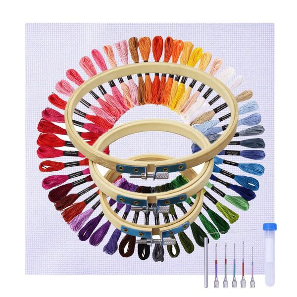 50 skeins embroidery thread floss set with 3pcs bamboo frame embroidery hoop stitching punch needle kits sewing tool, Black
50 skeins embroidery thread floss set with 3pcs bamboo frame embroidery hoop stitching punch needle kits sewing tool, Black