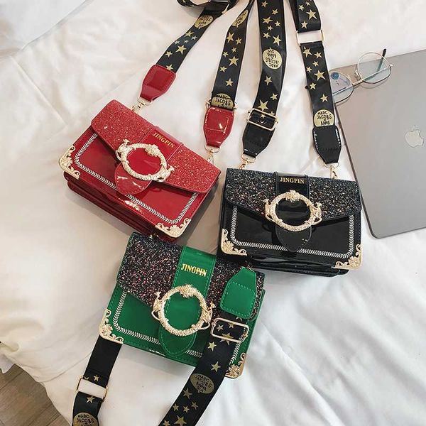 fashion women's crossbody bag quality leather shiny sequined female shoulder bag casual ladies' tote luxury designer handbag 
fashion women's crossbody bag quality leather shiny sequined female shoulder bag casual ladies' tote luxury designer handbag