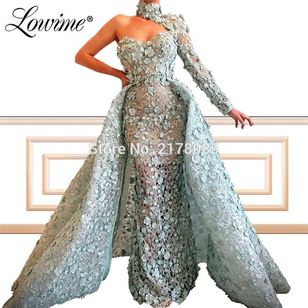 one shoulder lace mermaid evening gown illusion long prom dresses couture full sleeve arabic dubai middle east women party dress, White;black
one shoulder lace mermaid evening gown illusion long prom dresses couture full sleeve arabic dubai middle east women party dress, White;black