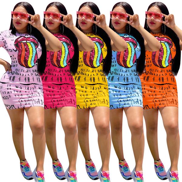 summer women dress letters and lips print dress mini skirt trendy split dresses casual short sleeve t-shirt dress s-xxxl d61605, Red;yellow 
summer women dress letters and lips print dress mini skirt trendy split dresses casual short sleeve t-shirt dress s-xxxl d61605, Red;yellow