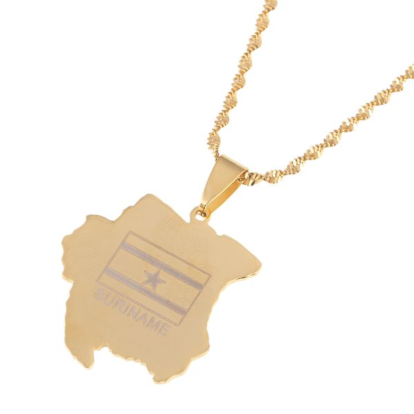stainless steel suriname map flag necklaces gold color sranan charms pendant sarnam charm jewelry, Silver
stainless steel suriname map flag necklaces gold color sranan charms pendant sarnam charm jewelry, Silver