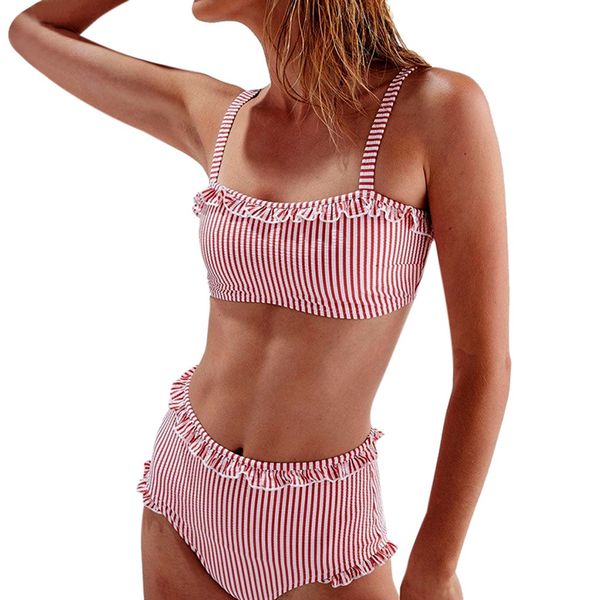 womenstriped push-up padded bra beach halter bikini set swimsuit swimwear high waist striped split biquinis female 2019, White;black
womenstriped push-up padded bra beach halter bikini set swimsuit swimwear high waist striped split biquinis female 2019, White;black