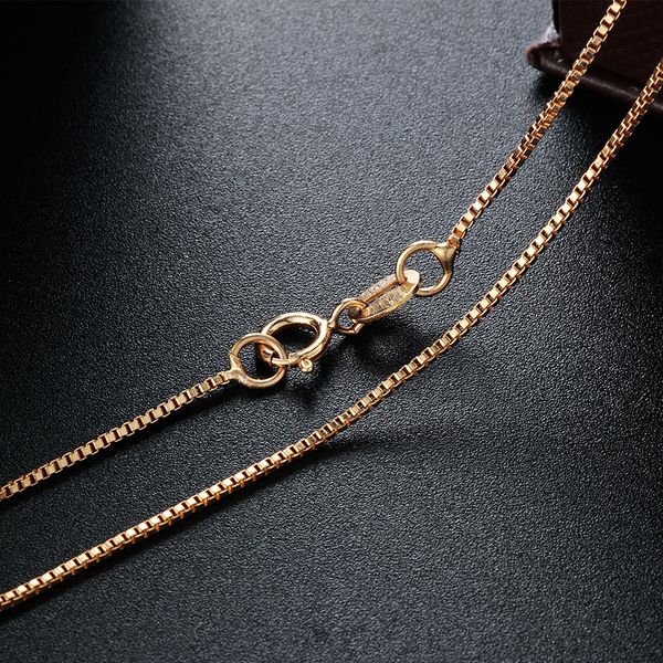 solid silver box chain women fashion gold color necklace 40cm /45cm wholesale jewelry pearl accessories with box
solid silver box chain women fashion gold color necklace 40cm /45cm wholesale jewelry pearl accessories with box