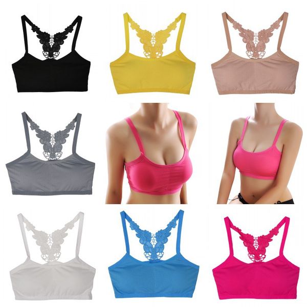 women yoga fitness stretch workout tank seamless racerback padded sports bra jogging exercise for lady girl, White;black
women yoga fitness stretch workout tank seamless racerback padded sports bra jogging exercise for lady girl, White;black