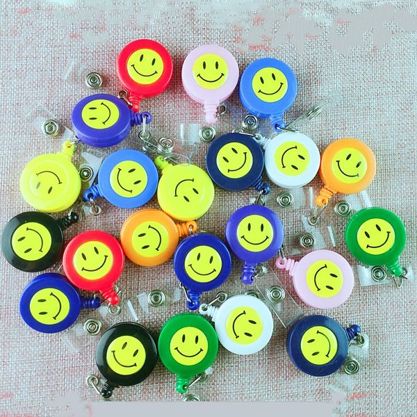 12 colors smile face badge holder retractable ski pass id card badge holder key chain ring reels keyring with clip dhl ing
12 colors smile face badge holder retractable ski pass id card badge holder key chain ring reels keyring with clip dhl ing