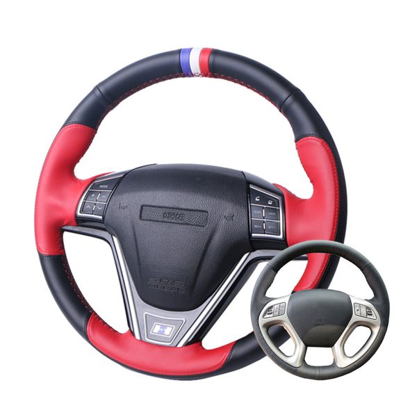diy leather hand-stitched black car steering wheel cover for ix35 tucson 2 2011-2015
diy leather hand-stitched black car steering wheel cover for ix35 tucson 2 2011-2015