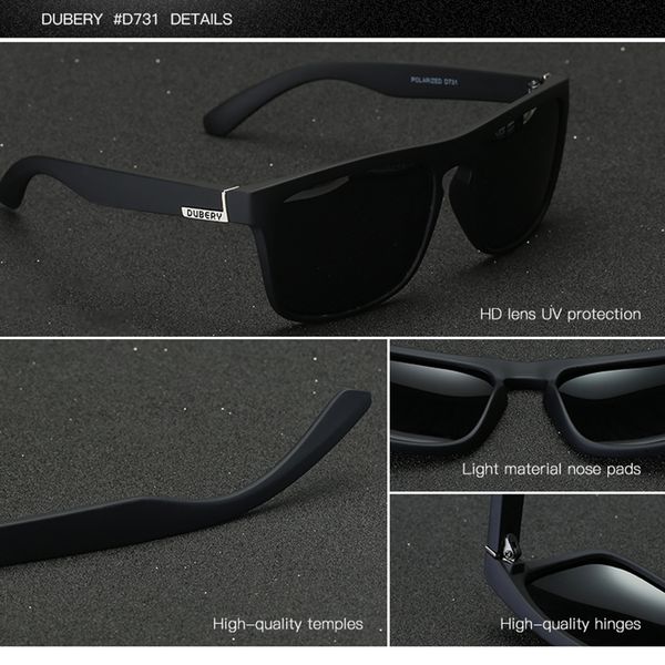 dubery polarized sunglasses for men driving fashion brand desinger sun glasses for men women square mirror 2017 zipper box, White;black
dubery polarized sunglasses for men driving fashion brand desinger sun glasses for men women square mirror 2017 zipper box, White;black