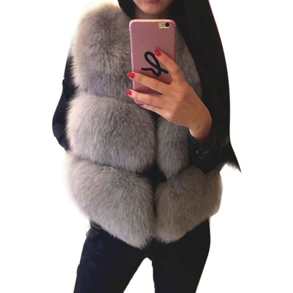 faux fur vest coat for women winter thick warm hairy luxury fox fur jacket outwear gilet female solid overcoat colete feminino, Black
faux fur vest coat for women winter thick warm hairy luxury fox fur jacket outwear gilet female solid overcoat colete feminino, Black