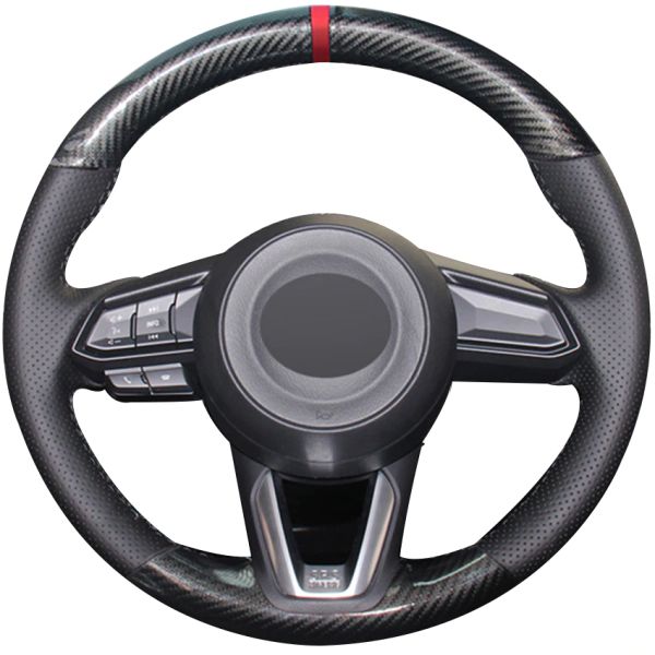 carbon fiber leather black leather red marker steering wheel cover for mazda 3 axela 2017 mazda 6 atenza 2017 2018 cx-5 cx5 2017
carbon fiber leather black leather red marker steering wheel cover for mazda 3 axela 2017 mazda 6 atenza 2017 2018 cx-5 cx5 2017