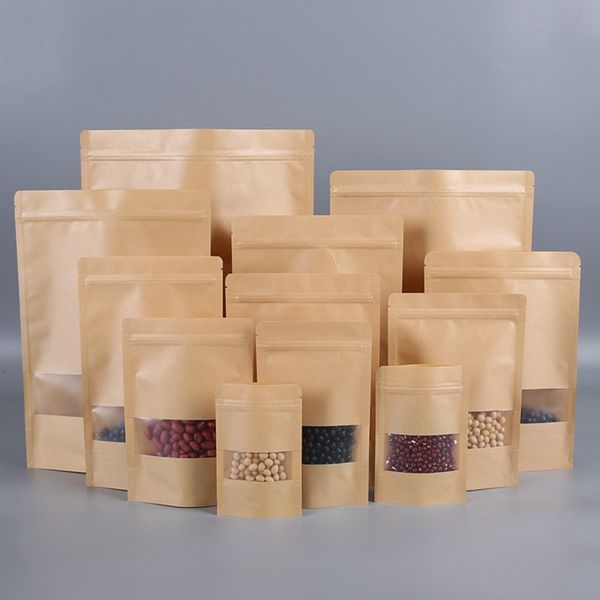 11size kraft paper bag food moisture barrier bags ziplock sealing pouch food packing bags reusable plastic front transparent bags
11size kraft paper bag food moisture barrier bags ziplock sealing pouch food packing bags reusable plastic front transparent bags