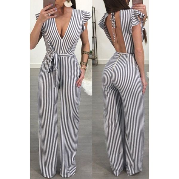 striped v-neck jumpsuit long pants spring summer women's jumpsuit sleeveless fashion slim with ruffled sexy, Black;white
striped v-neck jumpsuit long pants spring summer women's jumpsuit sleeveless fashion slim with ruffled sexy, Black;white