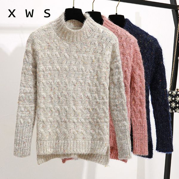 women turtleneck sweaters autumn winter 2018 pull jumpers european casual twist warm sweaters female oversized sweater pull, White;black
women turtleneck sweaters autumn winter 2018 pull jumpers european casual twist warm sweaters female oversized sweater pull, White;black