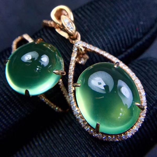 grape colour natural prehnite gemstone necklace and ring jewelry set with silver, Black
grape colour natural prehnite gemstone necklace and ring jewelry set with silver, Black