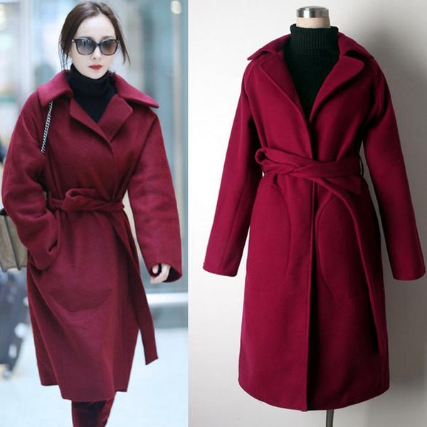 elegant belt winter coat women long sleeve laple long coat overcoat 2018 fashion warm wine red, Black
elegant belt winter coat women long sleeve laple long coat overcoat 2018 fashion warm wine red, Black