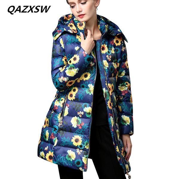 qazxsw 2018 new women's winter down jacket high-end beautiful print long section slim 100% white duck down thick warm coat le279, Black
qazxsw 2018 new women's winter down jacket high-end beautiful print long section slim 100% white duck down thick warm coat le279, Black