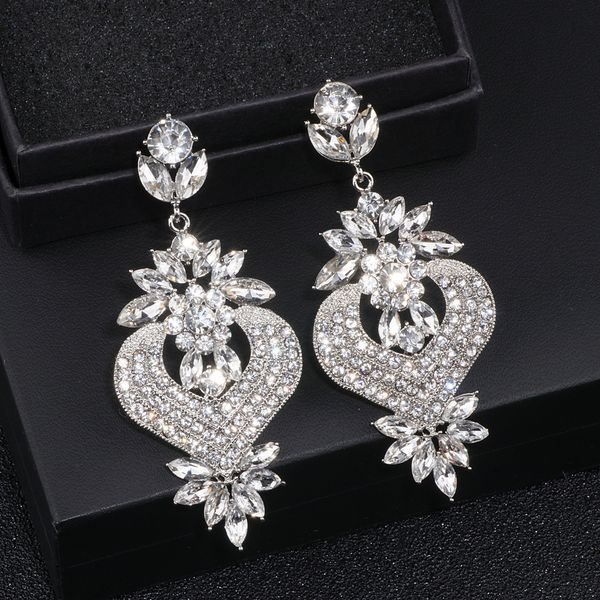 trendy long drop earrings for women silver color big crystal hanging earring wedding engagement jewelry bridal accessories wx057, Golden
trendy long drop earrings for women silver color big crystal hanging earring wedding engagement jewelry bridal accessories wx057, Golden
