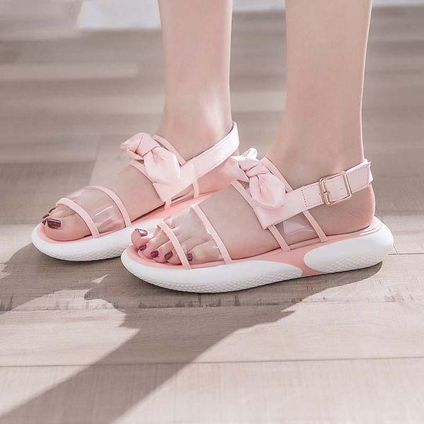 new fashion bow clasp 2019 summer's new flat bottom joker platform sandals gladiator sandals, Black
new fashion bow clasp 2019 summer's new flat bottom joker platform sandals gladiator sandals, Black