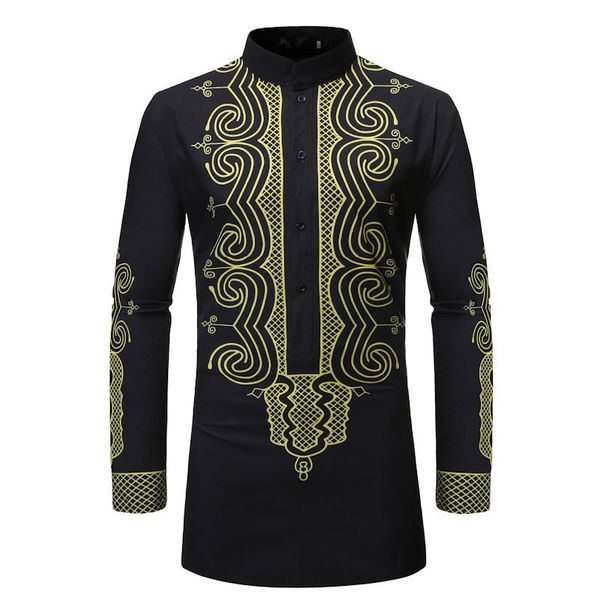 new long-sleeved shirts in spring and autumn 3-d printed long-sleeved men's short-sleeved shirts tight national style, White;black
new long-sleeved shirts in spring and autumn 3-d printed long-sleeved men's short-sleeved shirts tight national style, White;black