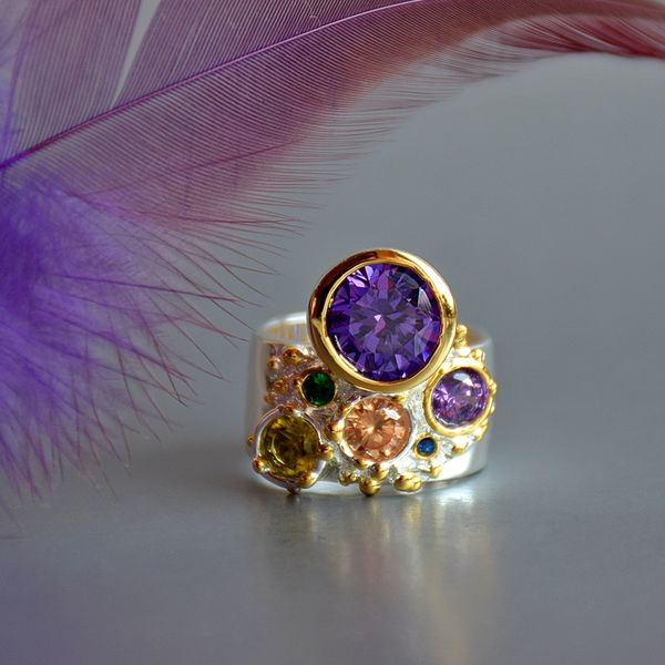 fashion- purple multi zirconia silver color ring trendy jewellery beautiful luxury finger rings new jewelry for women, Golden;silver
fashion- purple multi zirconia silver color ring trendy jewellery beautiful luxury finger rings new jewelry for women, Golden;silver