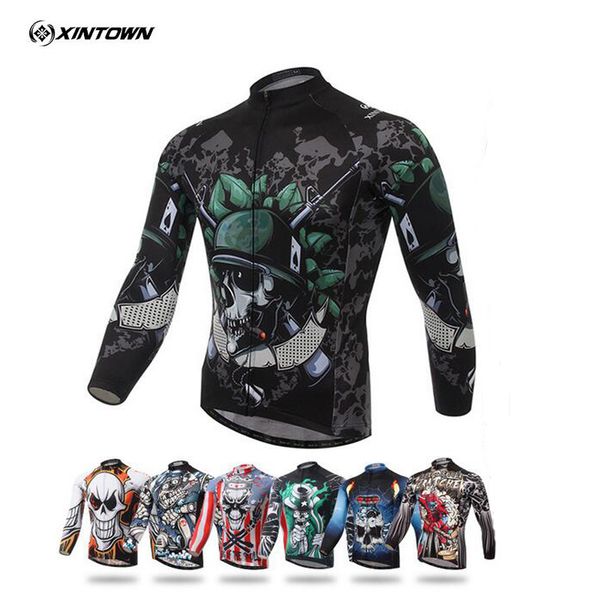 2020 xintown men's team skeleton long sleeve t-shirt bike bicycle riding cycling jersey top, Black;red
2020 xintown men's team skeleton long sleeve t-shirt bike bicycle riding cycling jersey top, Black;red