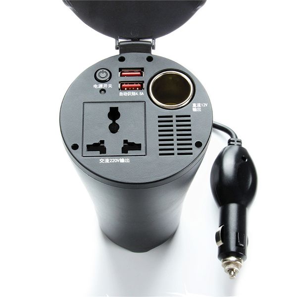 150w car power inverter cup holder with ac outlets and 4.8a dual usb charging ports car adapter with cigarette lighter socke
150w car power inverter cup holder with ac outlets and 4.8a dual usb charging ports car adapter with cigarette lighter socke