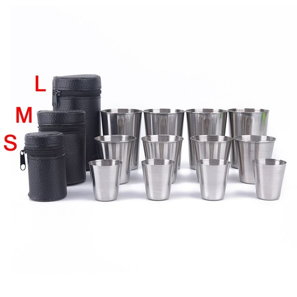 30ml/70ml/170ml travel cups set stainless steel cover mug camping cup mug drinking coffee beer with case outdoor tableware
30ml/70ml/170ml travel cups set stainless steel cover mug camping cup mug drinking coffee beer with case outdoor tableware