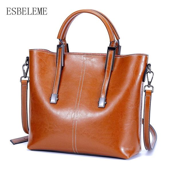 2018 women brown retro genuine leather bag for female crossbody handbag ladies large bucket bag soft leather tote yh116
2018 women brown retro genuine leather bag for female crossbody handbag ladies large bucket bag soft leather tote yh116