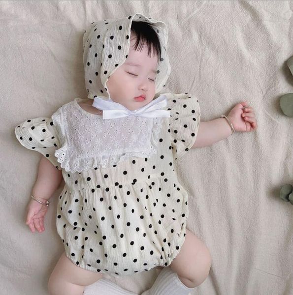 2020 new baby girls dots romper with hat summer cotton fashion babys jumpsuit 6-24 month hv816, Blue
2020 new baby girls dots romper with hat summer cotton fashion babys jumpsuit 6-24 month hv816, Blue