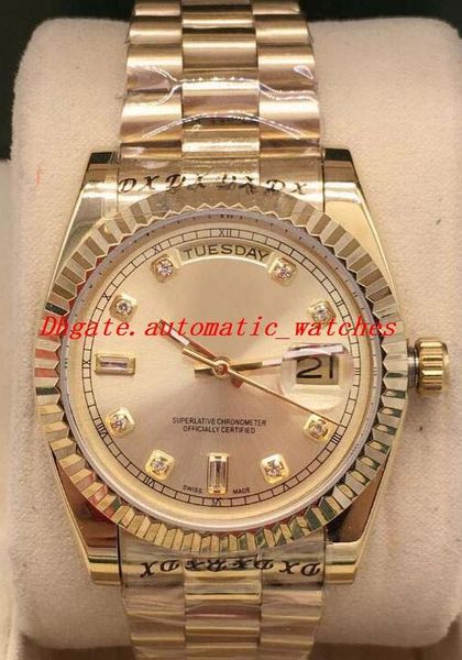 luxury watch 8 style mens 118238 18k yellow gold black diamond dial steel fluted 36mm watch fashion men's watches wristwatch, Slivery;brown
luxury watch 8 style mens 118238 18k yellow gold black diamond dial steel fluted 36mm watch fashion men's watches wristwatch, Slivery;brown