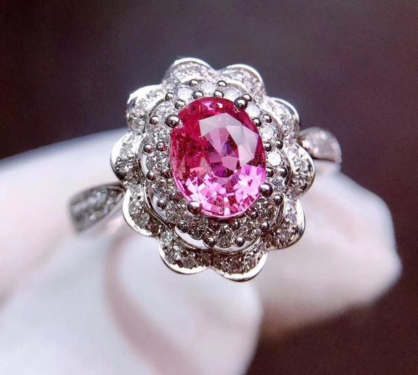 pink sapphire ring real pure 18 k natural pink padparadscha sapphire gemstones 1.05ct diamonds stone female ring, Golden;silver
pink sapphire ring real pure 18 k natural pink padparadscha sapphire gemstones 1.05ct diamonds stone female ring, Golden;silver