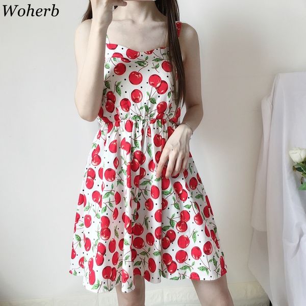 woherb kawaii spaghetti strap summer dress 2019 women sweet cherry print sleeveless tank dresses korean mini vestidos 21606, Black;gray
woherb kawaii spaghetti strap summer dress 2019 women sweet cherry print sleeveless tank dresses korean mini vestidos 21606, Black;gray