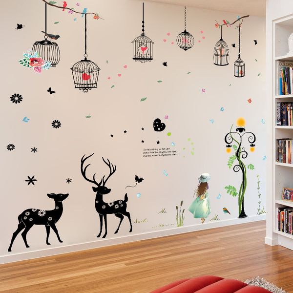 %new street lamp girl elk bird cage stickers living room bedroom children room background wall paper art poster wall stickers
%new street lamp girl elk bird cage stickers living room bedroom children room background wall paper art poster wall stickers