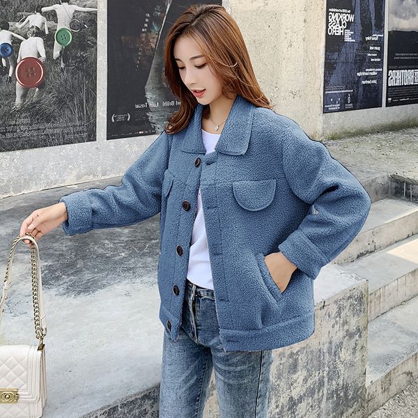 201909 korean lambswool short winter coat women lambswool faux fur coat loose female jacket women solid color teddy, Black
201909 korean lambswool short winter coat women lambswool faux fur coat loose female jacket women solid color teddy, Black